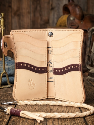Burgundy/Natural Ranger Wallet