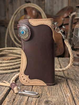Burgundy/Natural Ranger Wallet