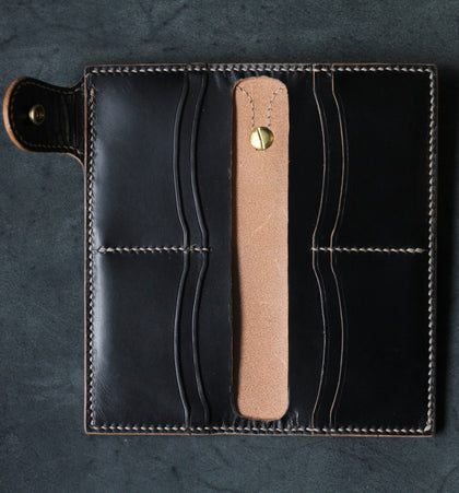 Black English Bridle Long Wallet
